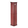 Corner Curio Cabinet with Lights, Adjustable Tempered Glass Shelves, Mirrored Back, Display Cabinet(E26 light bulb not included)
