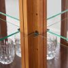 Corner Curio Cabinet with Lights, Adjustable Tempered Glass Shelves, Mirrored Back, Display Cabinet(E26 light bulb not included)