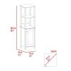 St. Clair Linen Cabinet, Two Interior Shelves, Two Open Shelves, Single Door
