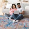 6x9 Area Rugs, Washable Rug, Low-Pile, Non-Slip, Non-Shedding, Foldable, Kid & Pet Friendly - Area Rugs for living room, bedroom, kitchen, dining room