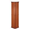 Corner Curio Cabinet with Lights, Adjustable Tempered Glass Shelves, Mirrored Back, Display Cabinet(E26 light bulb not included)