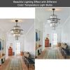 Black Luxury Crystal Chandelier Modern Chandeliers Lights Fixture Hanging Pendant Light Fixture for Dining Room Bedroom Living Room Dia 19.7 Inch-Blac