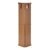 Corner Curio Cabinet with Lights, Adjustable Tempered Glass Shelves, Mirrored Back, Display Cabinet(E26 light bulb not included)