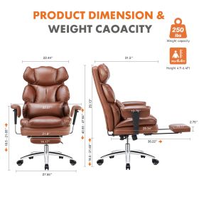 Administrative Home Office Desk And Chair (Color: Brown)